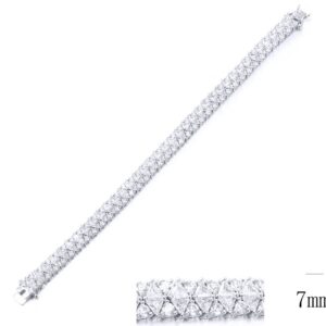 SB10646, Ladies' Moissanite Ring, S925, Rhodium Plated, White, 18.27g