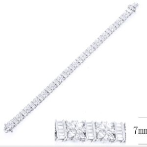 SB10441, Ladies' Moissanite Ring, S925, Rhodium Plated, White, 16.61g