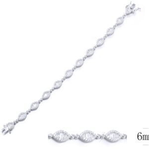 SB10632, Ladies' Moissanite Ring, S925, Rhodium Plated, White, 11.74g