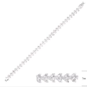 SB14307, Ladies' Moissanite Ring, S925, Rhodium Plated, White, 16.89g
