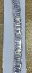 SB03731, Ladies' Moissanite Bracelet, S925, Rhodium Plated, White, 36g