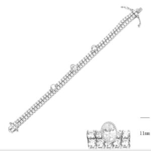 SB15770, Ladies' Moissanite Ring, S925, Rhodium Plated, White, 21.69g