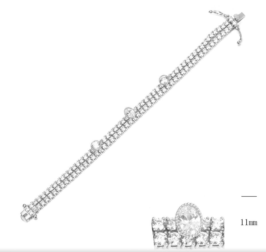SB15770, Ladies' Moissanite Ring, S925, Rhodium Plated, White, 21.69g