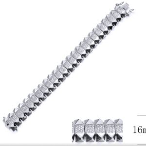 SB12297, Ladies' Moissanite Bracelet, S925, Rhodium Plated, White, 44.33g