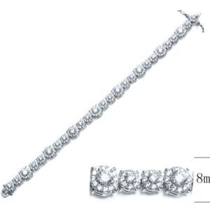 SB07565, Ladies' Moissanite Ring, S925, Rhodium Plated, White, 17.51g