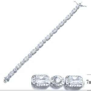 SB08447, Ladies' Moissanite Ring, S925, Rhodium Plated, White, 13.93g