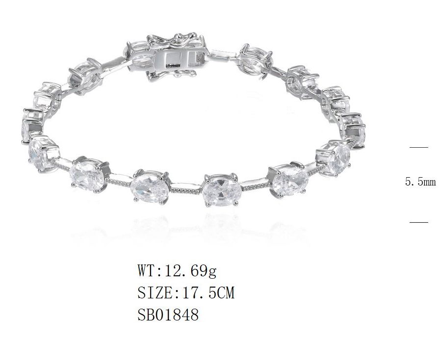 SB01848, Ladies' Moissanite Ring, S925, Rhodium Plated, White, 13.12g