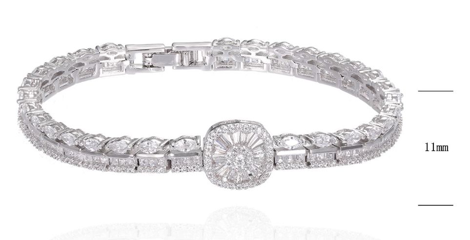 SB16974, Ladies' Moissanite Ring, S925, Rhodium Plated, White, 15.25g