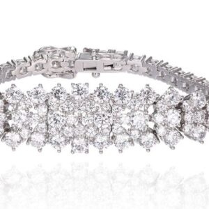 SB16617, Ladies' Moissanite Ring, S925, Rhodium Plated, White, 19.95g