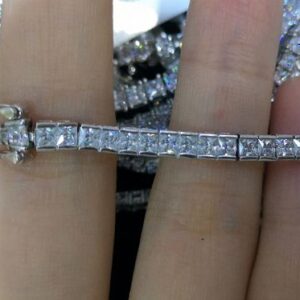 SB02518, Ladies' Moissanite Ring, S925, Rhodium Plated, White, 8.33g