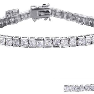 SB06366, Ladies' Moissanite Bracelet, S925, Rhodium Plated, White, 13.54g