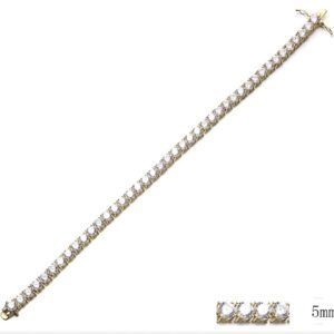 SB02983, Ladies' Moissanite Bracelet, S925, Rhodium Plated, White, 18.94g