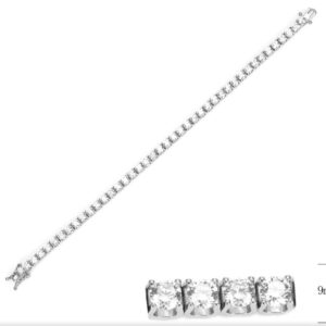 SB15124, Ladies' Moissanite Ring, S925, Rhodium Plated, White, 12.35g