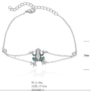 SB18266-C, Ladies' Moissanite Bracelet, S925, Rhodium + Black Rhodium Plated, Silver, 2.95g