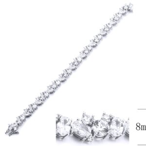 SB12871, Ladies' Moissanite Ring, S925, Rhodium Plated, White, 15.84g