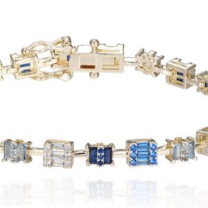 SB16954, Ladies' Moissanite Bracelet, S925, Rhodium Plated, White, 9.24g