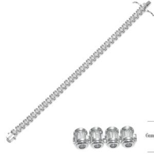 SB15110, Ladies' Moissanite Ring, S925, Rhodium Plated, White, 18.58g