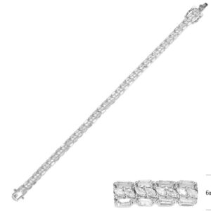 SB14904, Ladies' Moissanite Ring, S925, Rhodium Plated, White, 12.06g