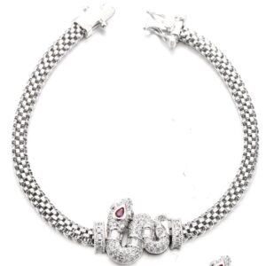 SB12772, Ladies' Moissanite Bracelet, S925, Rhodium Plated, White, 7.56g