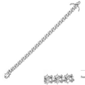 SB15499, Ladies' Moissanite Ring, S925, Rhodium Plated, White, 6.62g