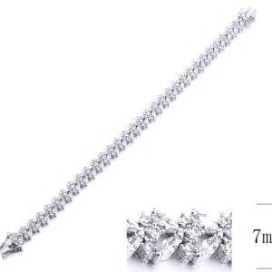 SB12870, Ladies' Moissanite Ring, S925, Rhodium Plated, White, 14.91g