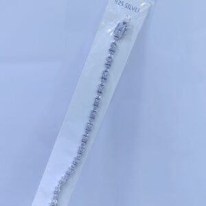 SB06395, Ladies' Moissanite Bracelet, S925, Rhodium Plated, White, 13.48g