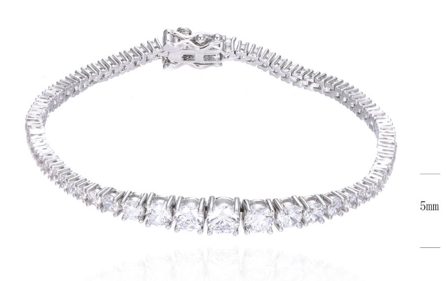 SB16400, Ladies' Moissanite Ring, S925, Rhodium Plated, White, 10.133g