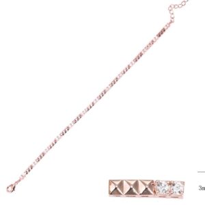 SB14884, Ladies' Moissanite Bracelet, S925, Rhodium Plated, White, 7.667g