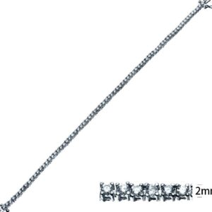 SB04095, Ladies' Moissanite Bracelet, S925, Rhodium Plated, White, 7.667g