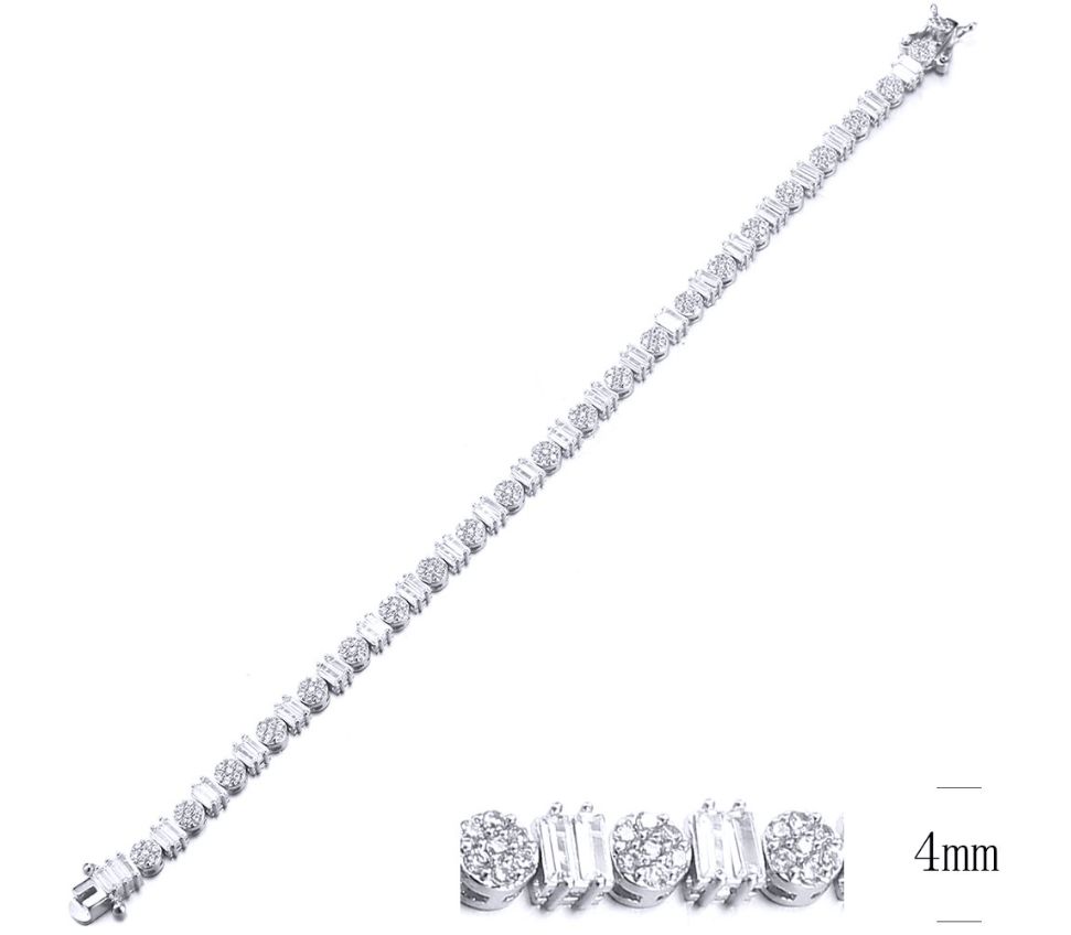 SB10287, Ladies' Moissanite Ring, S925, Rhodium Plated, White, 9.443g