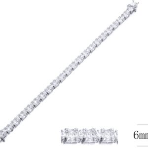 SB10289, Ladies' Moissanite Ring, S925, Rhodium Plated, White, 14.223g
