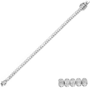 SB14607, Ladies' Moissanite Ring, S925, Rhodium Plated, White, 8.903g