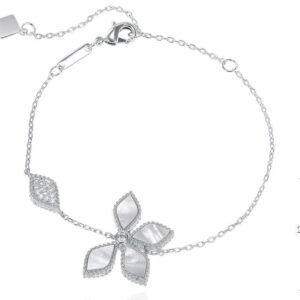 SB19802, Ladies' Moissanite Bracelet, S925, Rhodium Plated, White, 4.53g