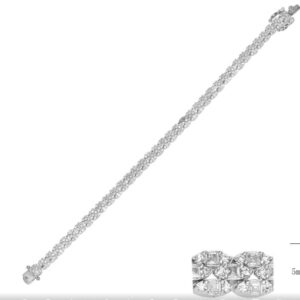 SB14900, Ladies' Moissanite Ring, S925, Rhodium Plated, White, 11.567g
