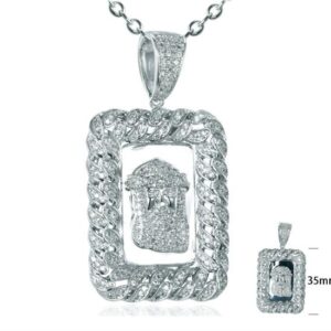 SZ13054, Ladies' Moissanite Ring, S925, Rhodium Plated, White, 12.99g