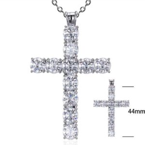 SZ13246, Ladies' Moissanite Ring, S925, Rhodium Plated, White, 6.93g