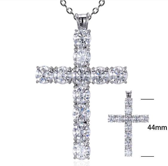 SZ13246, Ladies' Moissanite Ring, S925, Rhodium Plated, White, 6.93g