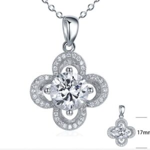 SZ09064, Ladies' Moissanite Ring, S925, Rhodium Plated, White, 3.4g