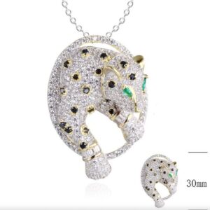 SZ18950, Ladies' Moissanite Set, S925, Rhodium Plated, White, 7.2g