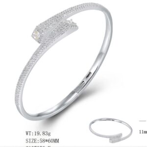 SA07050, Ladies' Moissanite Ring, S925, Rhodium Plated, White, 19.97g