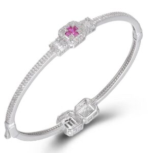 SA06607, Ladies' Moissanite Ring, S925, Rhodium Plated, White, 9.82g
