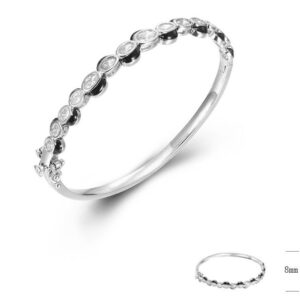 SA05927, Ladies' Moissanite Ring, S925, Rhodium Plated, White, 14.52g