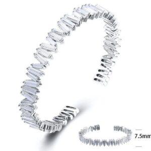 SA02477, Ladies' Moissanite Ring, S925, Rhodium Plated, White, 13.25g