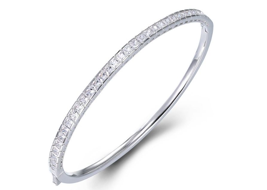 SA06681, Ladies' Moissanite Ring, S925, Rhodium Plated, White, 11.08g
