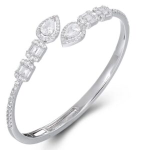 SA06697, Ladies' Moissanite Ring, S925, Rhodium Plated, White, 17.56g