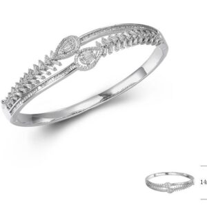 SA05713, Ladies' Moissanite Ring, S925, Rhodium Plated, White, 17.45g