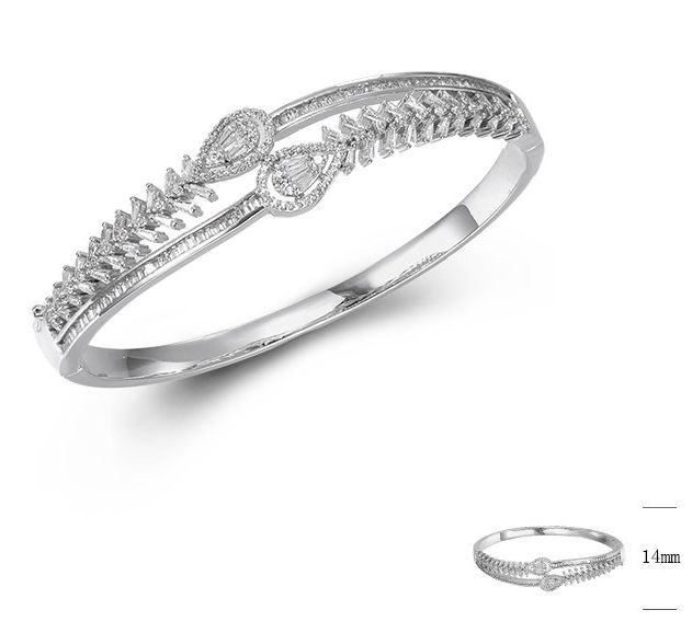 SA05713, Ladies' Moissanite Ring, S925, Rhodium Plated, White, 17.45g