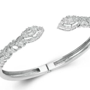 SA05793, Ladies' Moissanite Ring, S925, Rhodium Plated, White, 21.07g