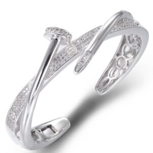 SA06523, Ladies' Moissanite Ring, S925, Rhodium Plated, White, 22.3g