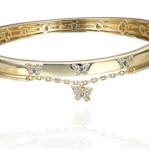 SA05644, Ladies' Moissanite Bangle, S925, Rhodium Plated, White, 20.54g